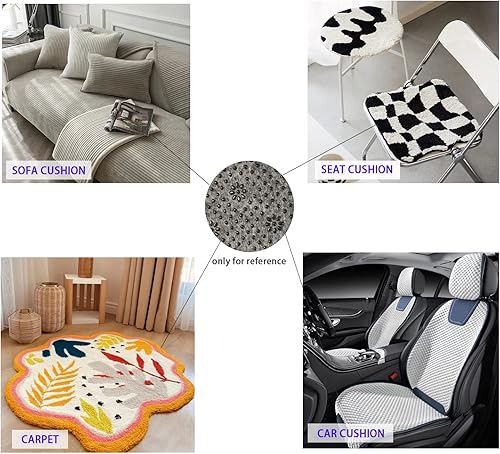 Miniatura 4 de Paño de respaldo antideslizante de 71 x 39 pulgadas, tela de respaldo de tela de vinilo primaria, almohadilla antideslizante con patrón de flor de