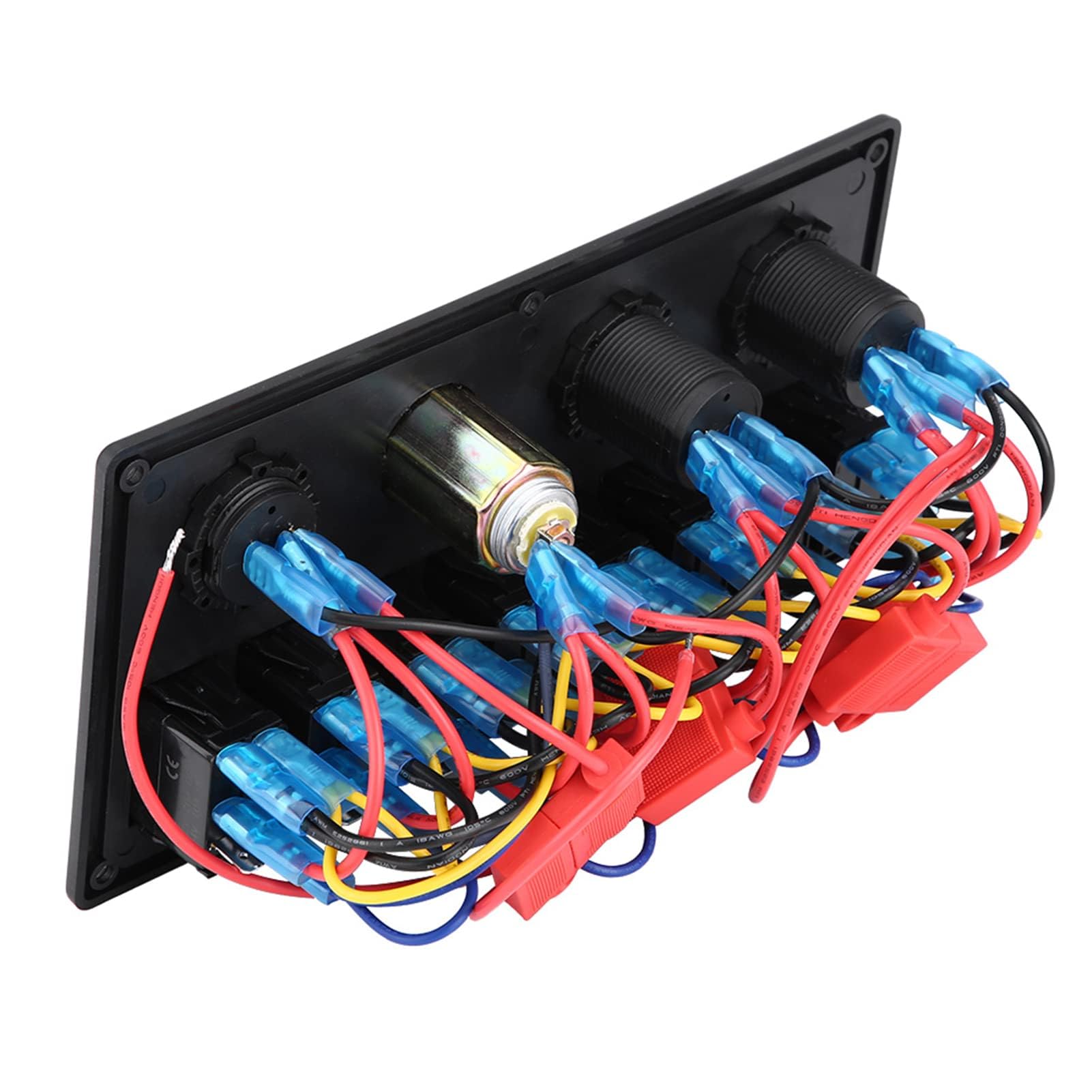 Interruptor De Palanca De 8 Bandas, Panel De Interruptor Basculante De 12V Y 24V Con Luz LED Y Cubierta Abatible, Placa De Interruptor De Encendido/apagado, Voltímetro USB, Encendedor De Cigarrillos
