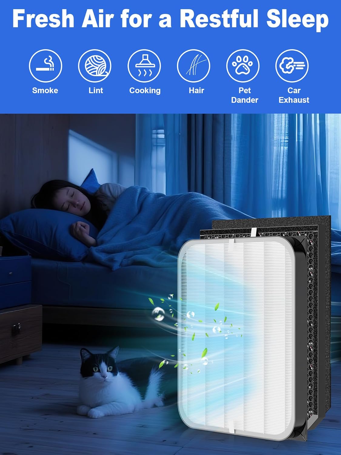 3500 Replacement Filters Compatible with Air Doctor 3000 3500 3500i Air Purifiers, Includes 1 High-Efficiency Filter, 2 Carbon Filters, 4 Pre-Filters, Comparable to ADF3001, ADF3002, ADF3003 - Image 7