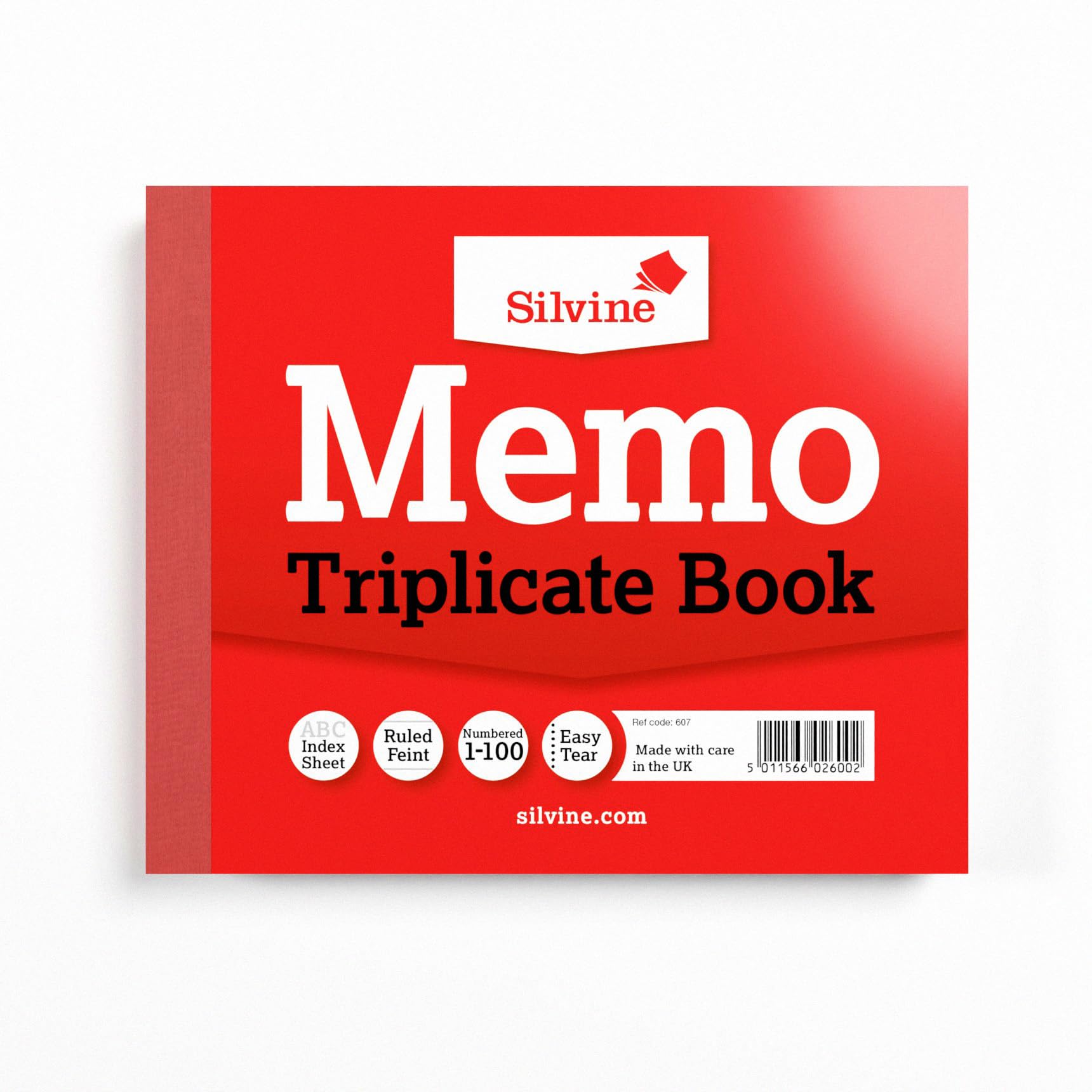 Silvine Triplicate Invoice Book - Numbered 1-100 with index sheet (210 x 127mm) [Pack of 6] — image 1