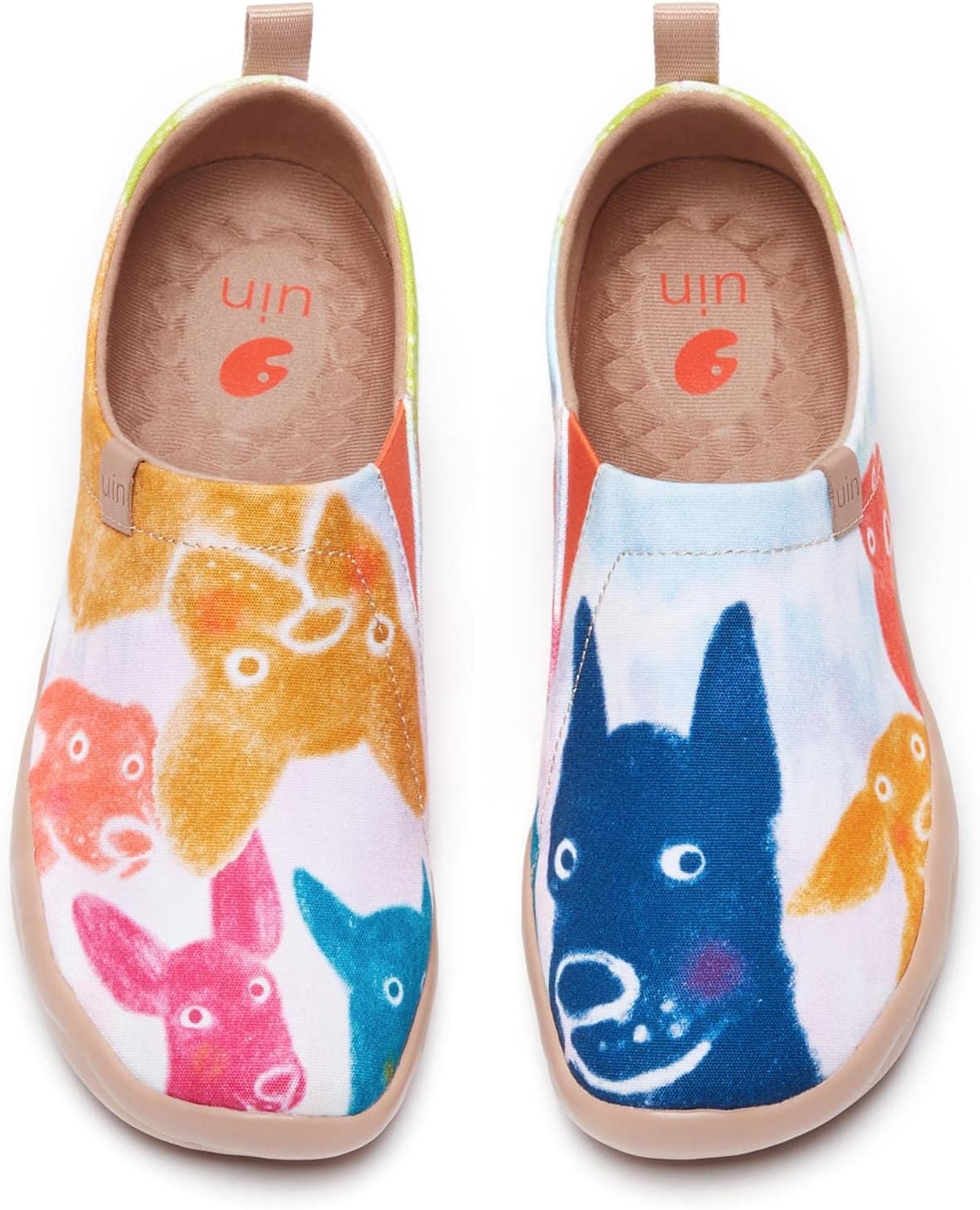 UINWomen's Art Painted Travel Shoes Slip On Casual Loafers Lightweight Comfort Fashion Sneaker Toledo Ⅰ Color & Geometry