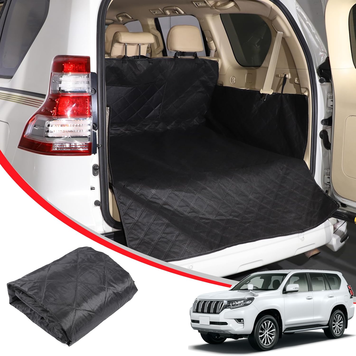 METYOUCAR トヨタ ランドクルーザー プラド 150系 2010~2023に適用 ペットマット ペット用 トランク車ペットシ