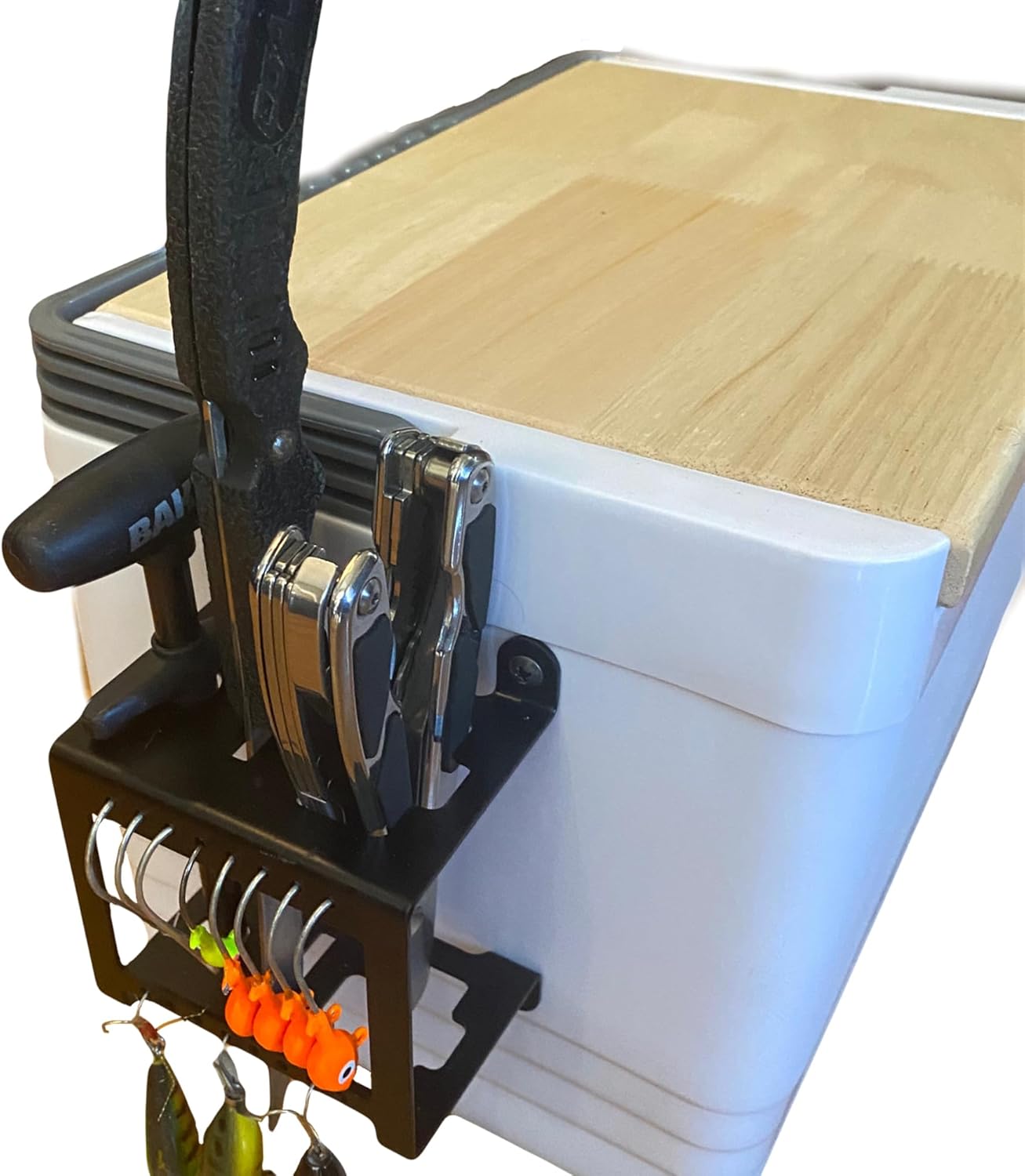 Trademark Innovations 12 Qt. Cooler with Handle, Cutting Board Top, Hard Small Cooler, Side Metal Bracket Holder