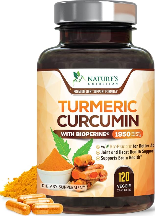Turmeric Curcumin Supplement, 95% Curcuminoids 1950 mg