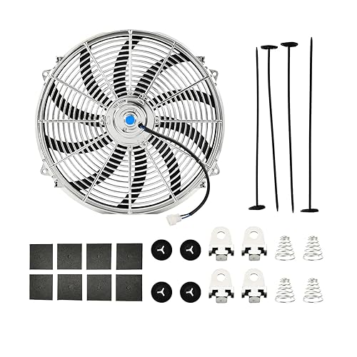 Vista 74 de Kit de montaje de ventilador de refrigeración de radiador eléctrico de 12 pulgadas, ventilador de radiador de alto rendimiento con kit de montaje