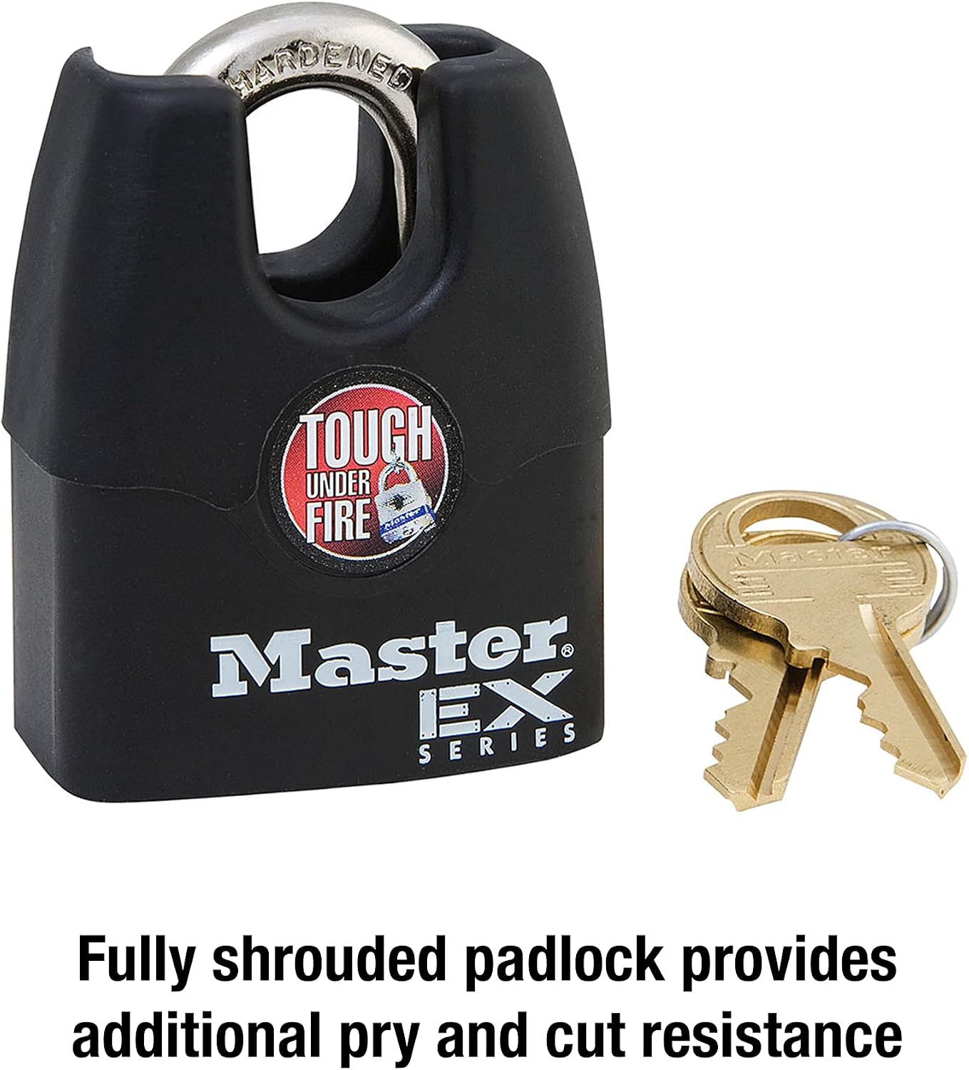Master Lock 3DEX Shrouded Outdoor Padlock with Key, 1 Pack