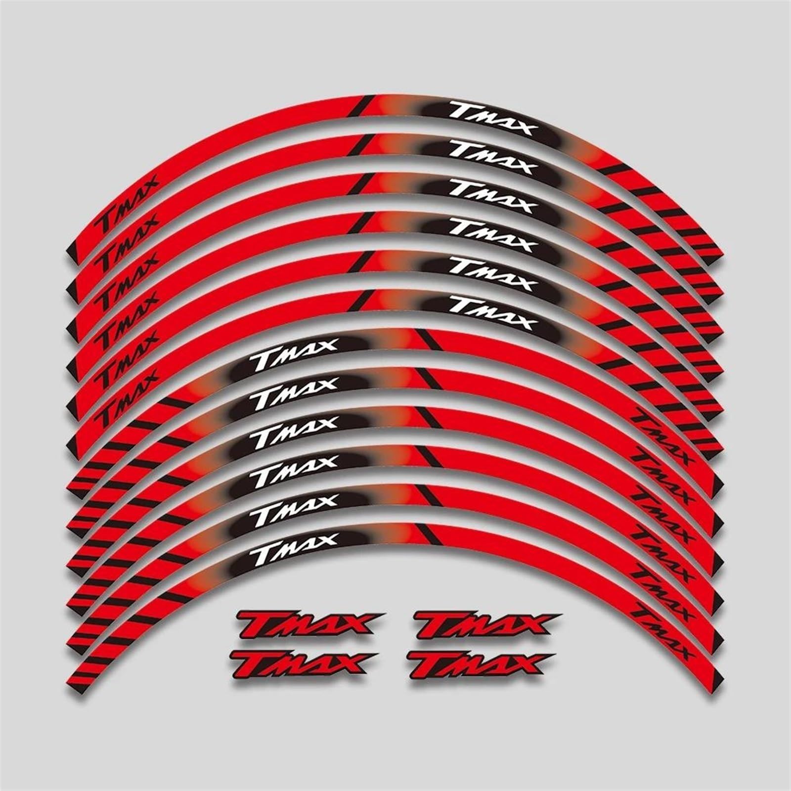 Stickers Motorcycle Stickers Night Reflective Decorative Wheel Rim for Yamaha T MAX500 T-MAX530 XP500 XP530(Style 11)