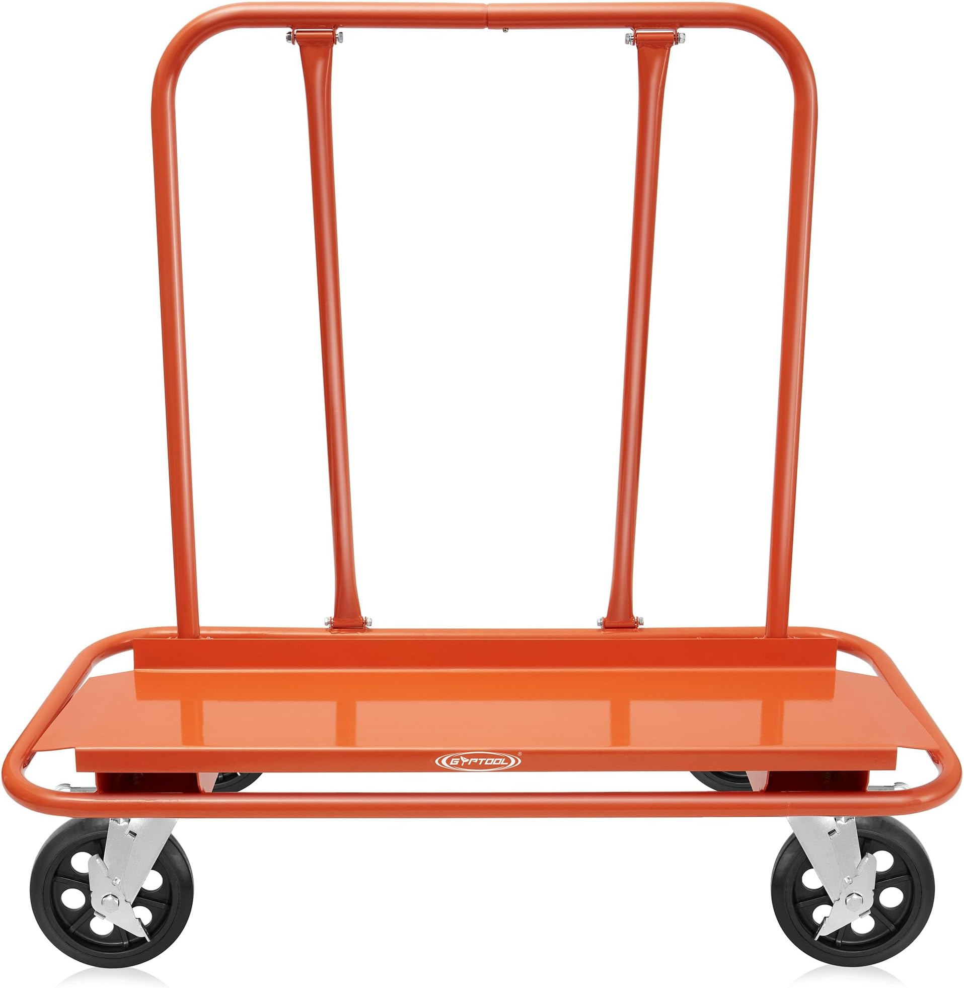 GypTool Heavy Duty Drywall Sheet Cart & Panel Dolly with 4 Swivel Wheels - Orange