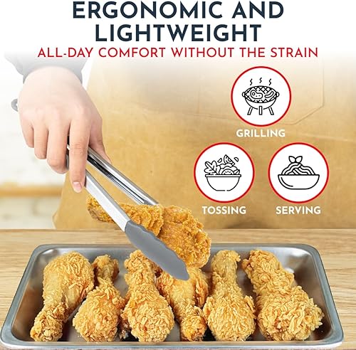 Miniatura 7 de Pinzas de silicona para barbacoa de cocina, Gris