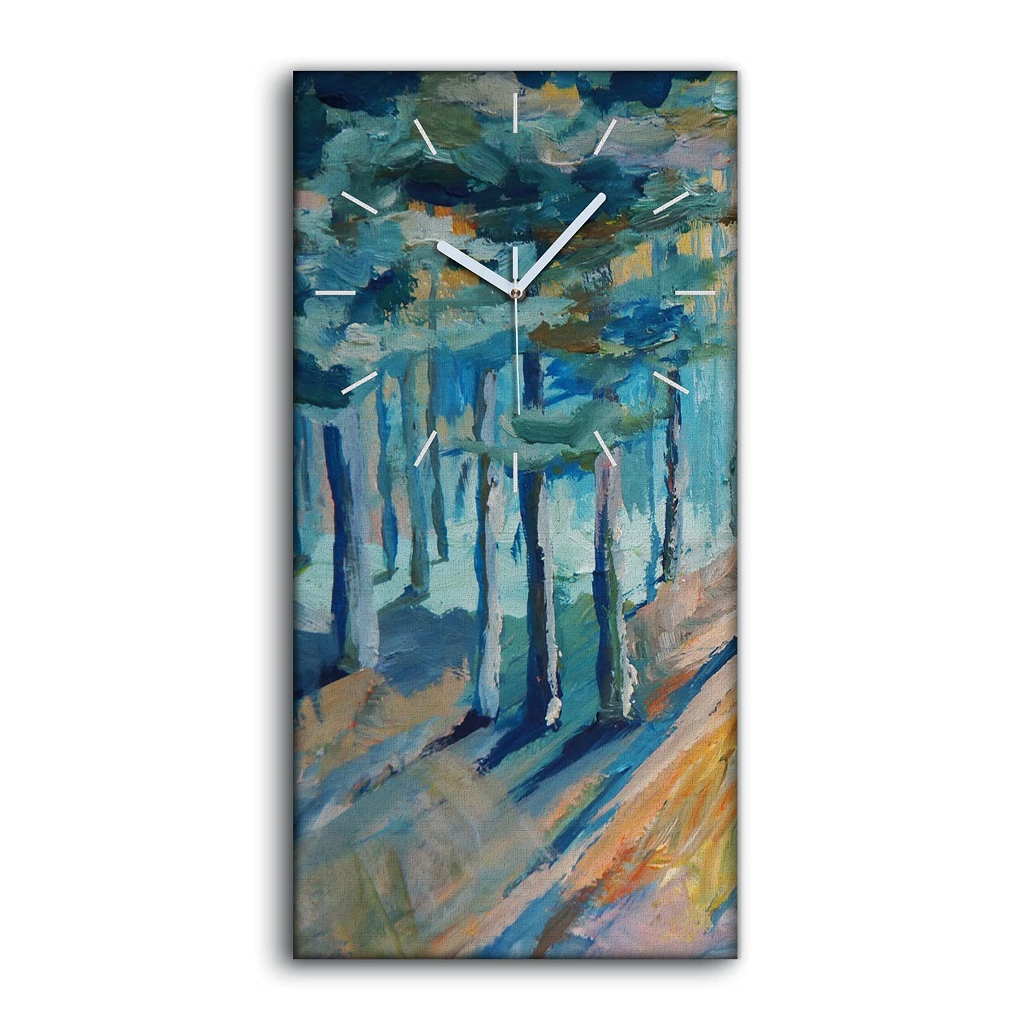 Horloge sur Toile Mains Blanches Haute Définition - Art Moderne Salon 30x60