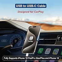 Vista 2 de Cargador de pared USB C delgado de 18 W y cable Carplay para iPhone 16/15 (paquete de 2 unidades de 3.3 pies) para iPhone 16 Pro Max/16 Plus/iPhone