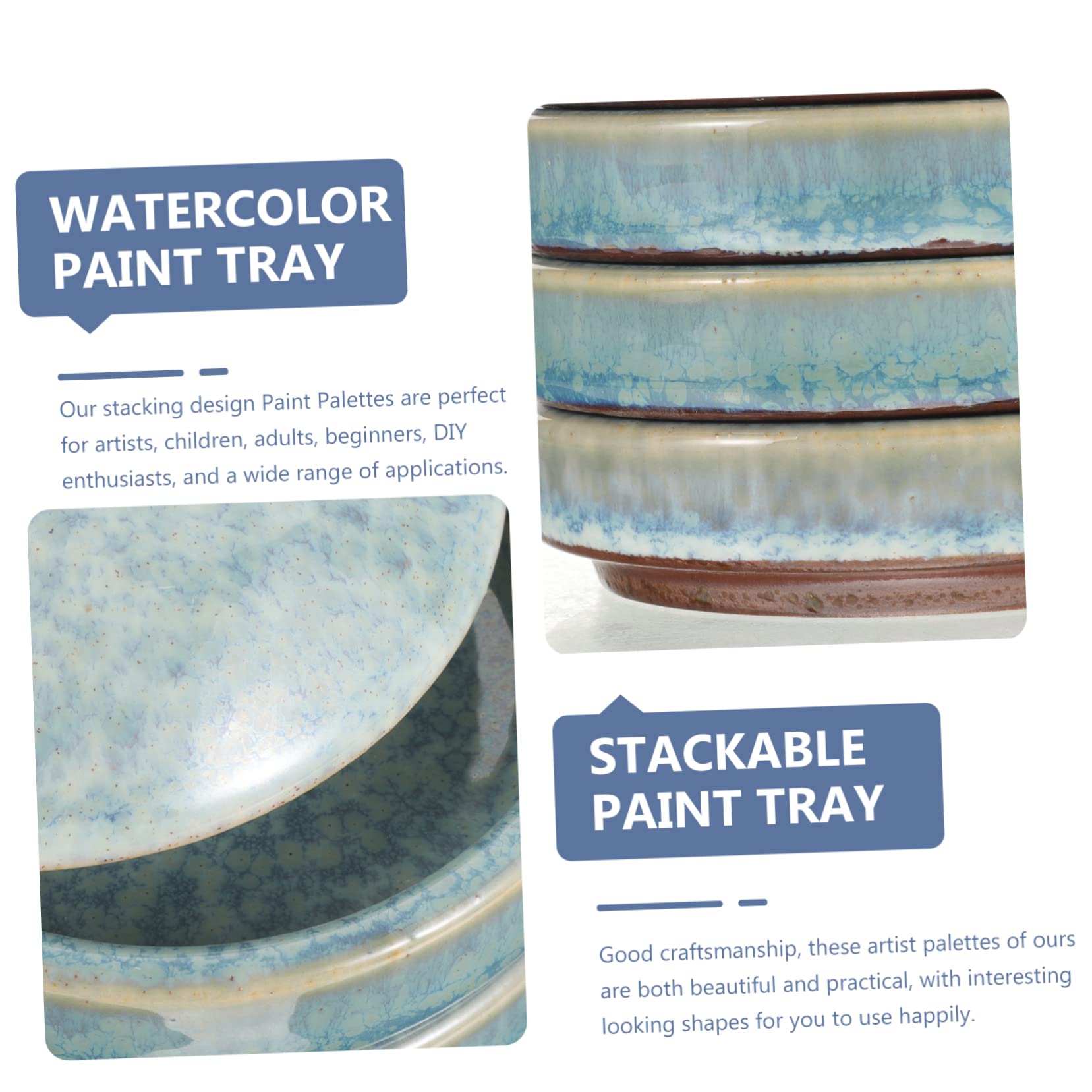 Keramik Mischpalette Lagig mit Deckel Vielseitiges Aquarell Gouache Acrylmalerei Platzsparend Robust und Praktisch für Künstler und DIY Maler