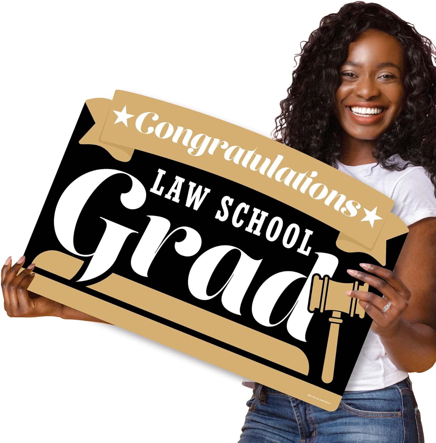 Big Dot of Happiness Law School Grad - Future Lawyer Graduation Party Yard Sign Lawn Decorations - Congratulations Party Yardy Sign