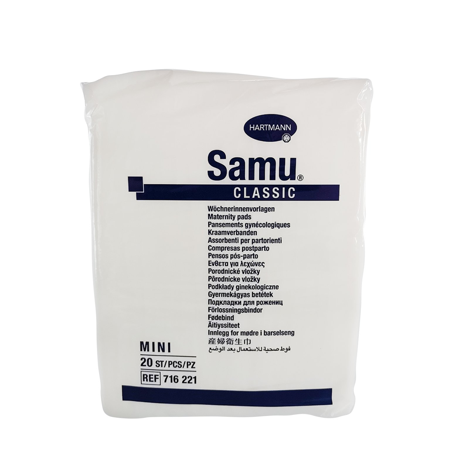 Hartmann Samu Classic Mini Wöchnerinnen Plantillas 10 x 20 unidades de compresas semanales