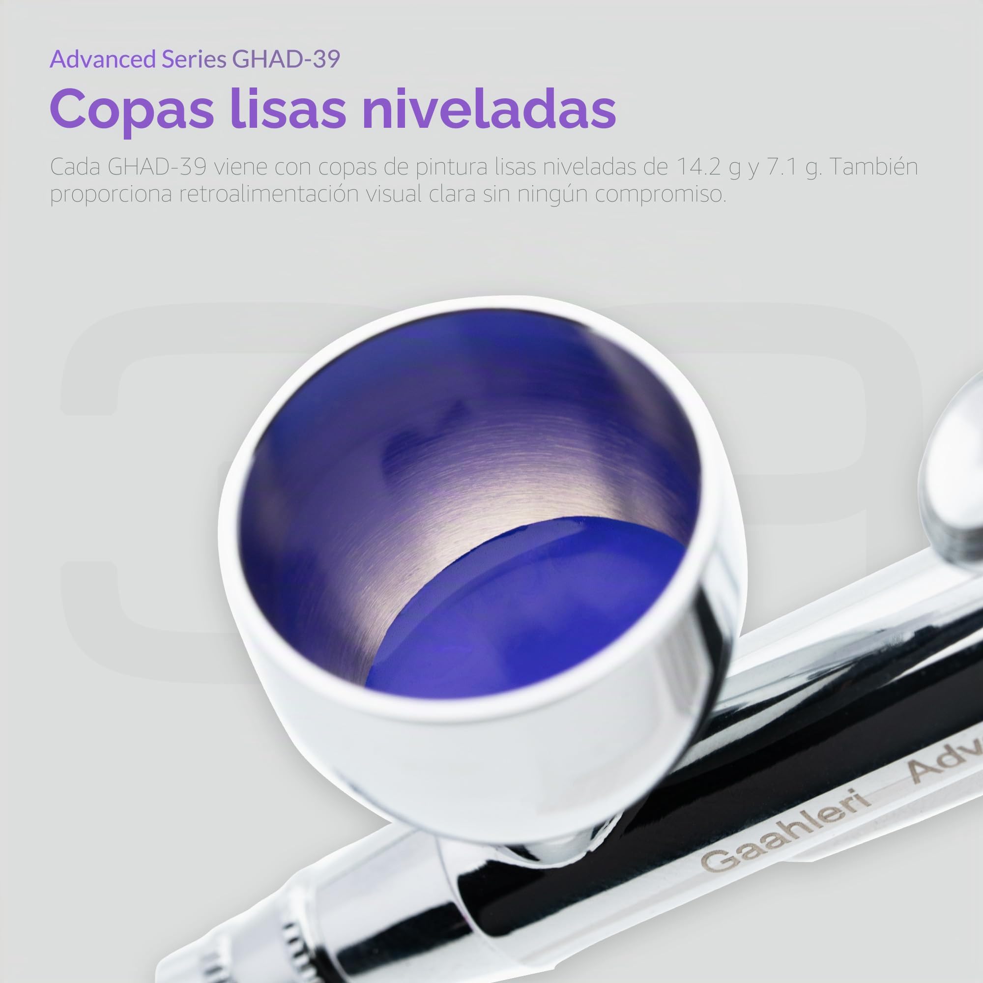 Gaahleri Kit de aerógrafo, pistola de aerógrafo de doble acción de gravedad de 1/2 y 1/4 onzas, aguja de 0.35 y 0.5 mm, juego de cepillo de aire rentable para maquillaje, arte de uñas, pintura modelo,