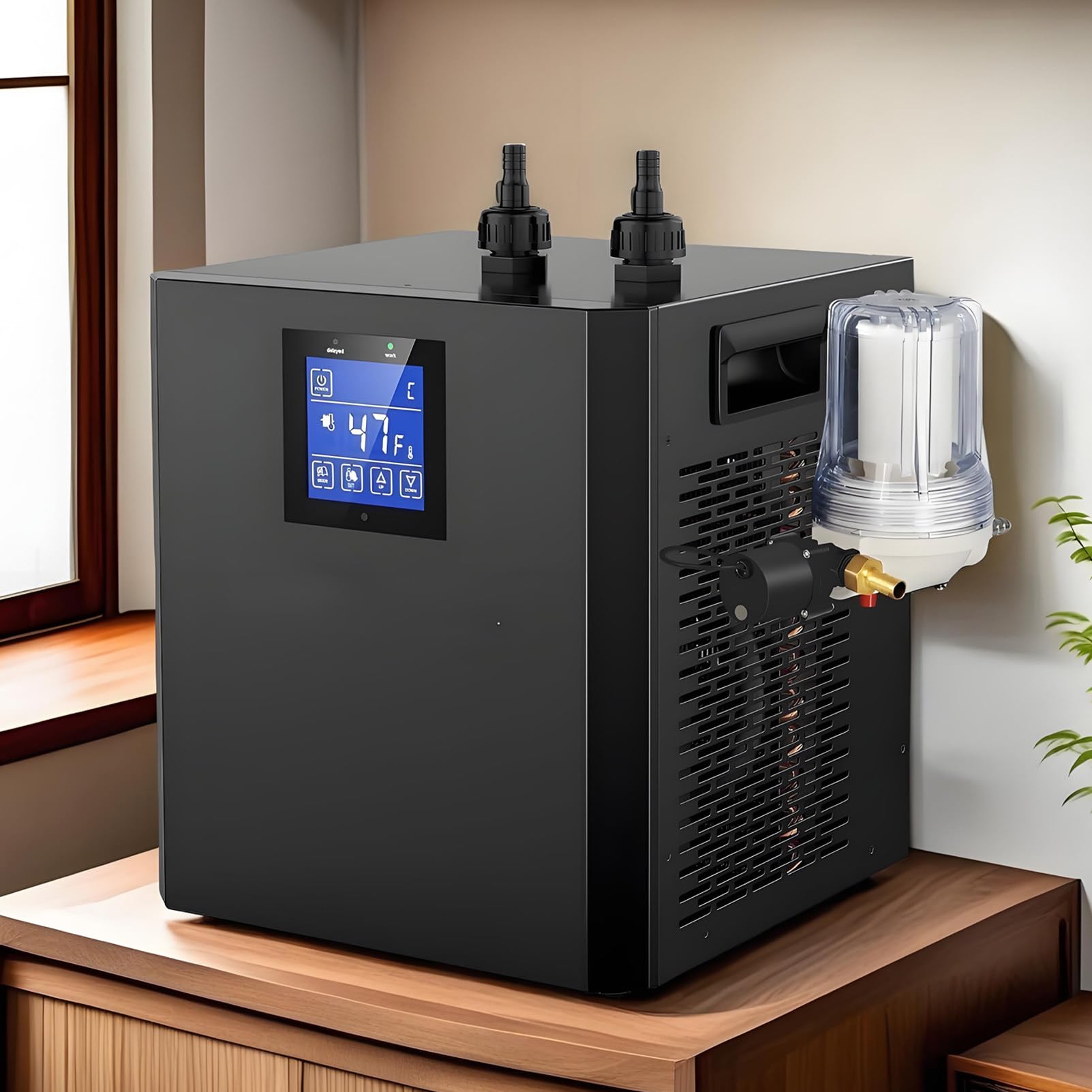 DUMIPME Ice Bath Chiller with Remote Control & LED Touch Screen, 1/3 Horsepower Chiller,Precise Temperature Adjustment from 39°F Up, Effortless Cold Plunge Therapy 220V