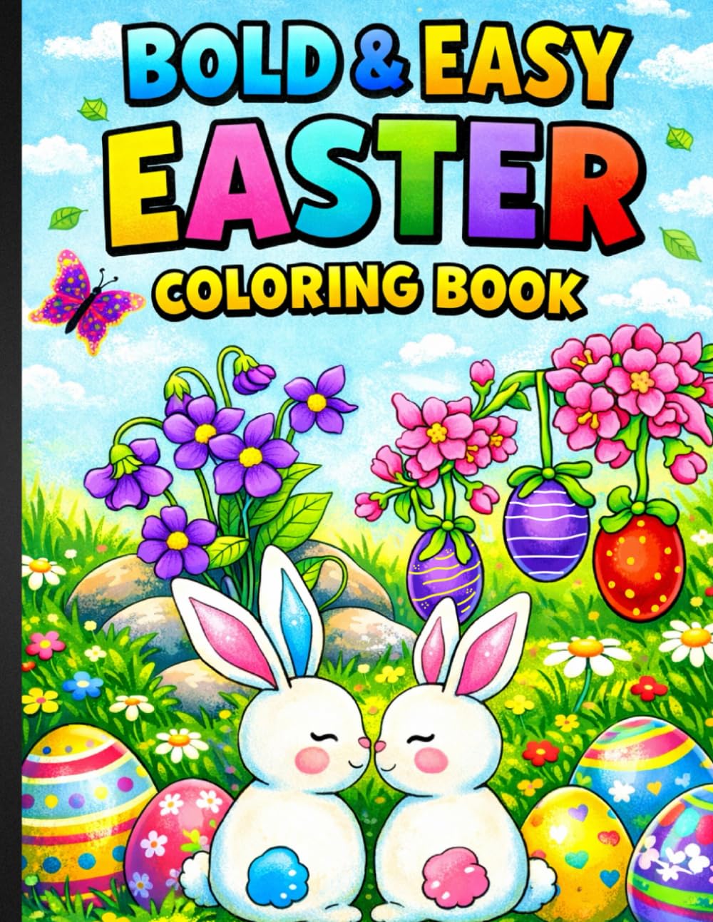 Bold and Easy Easter Coloring Book: Charming Seasonal Illustrations to Color and Unwind.