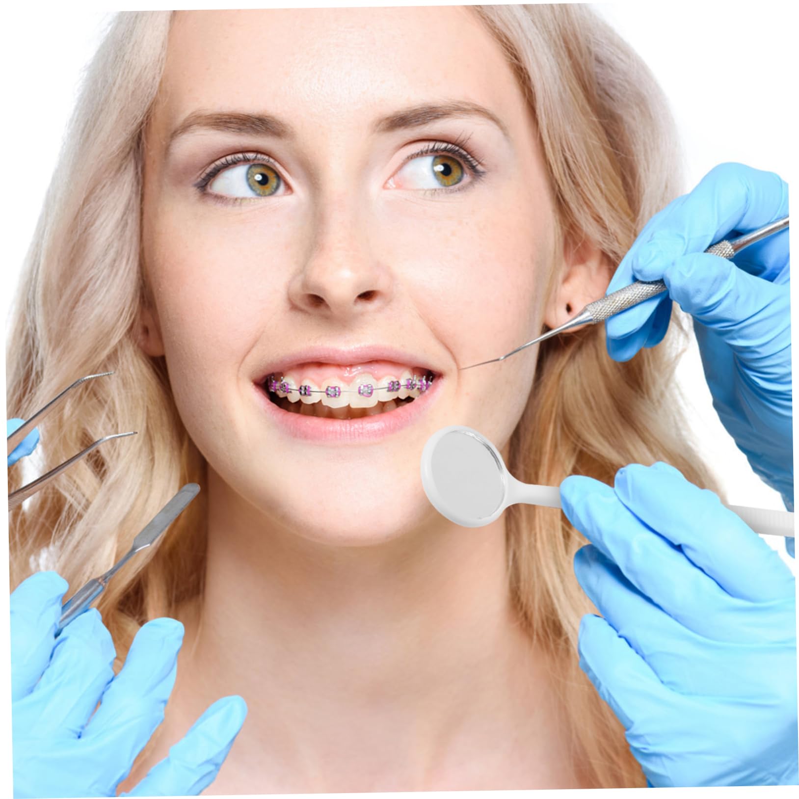ULTECHNOVO 60pezzi Specchi Dentali Kit Per Controllo Orale Facile Trasportare Dentisti e