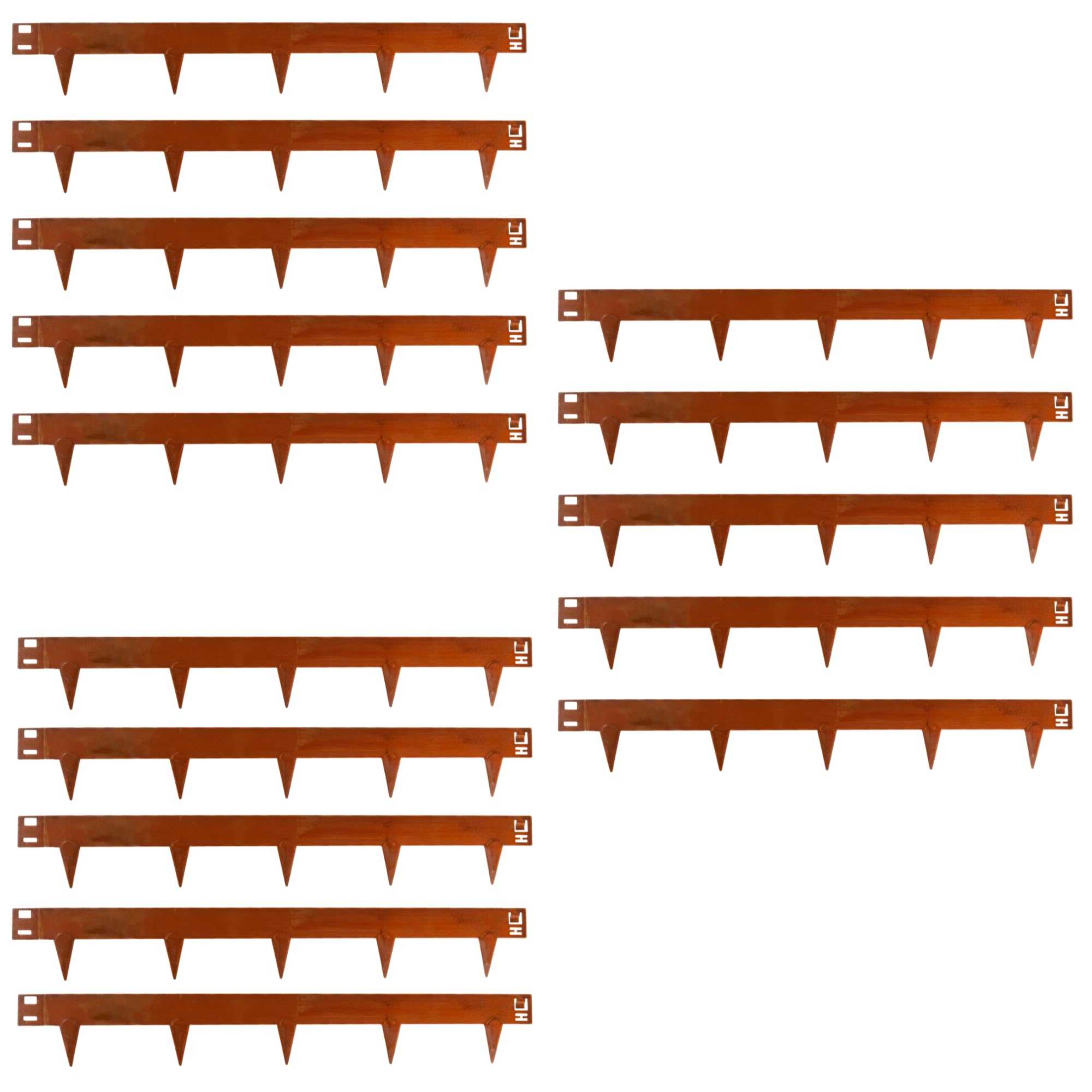 UNIGARDIA Bordura Corten per Giardino in Metallo per Prato 15 m - Bordatura Aiuole Giardino Alta 150 mm - Bordure per Aiuole Flessibile, Corten