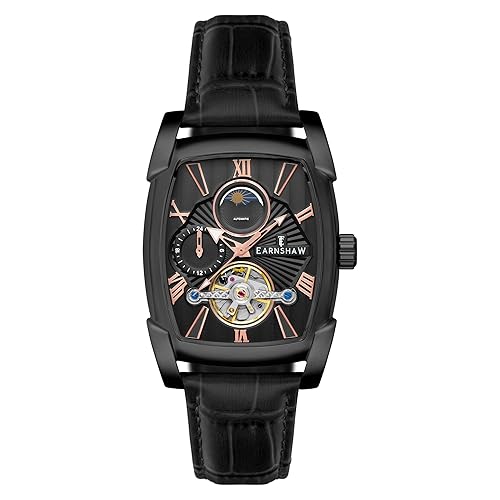 Men's 37mm Heritage Kensington Multifunction Automatic Watch with Leather Strap