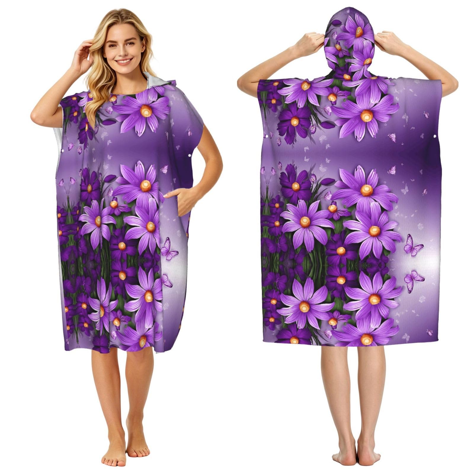 Poncho de plage pour adulte et surfeur idéal pour se changer en été