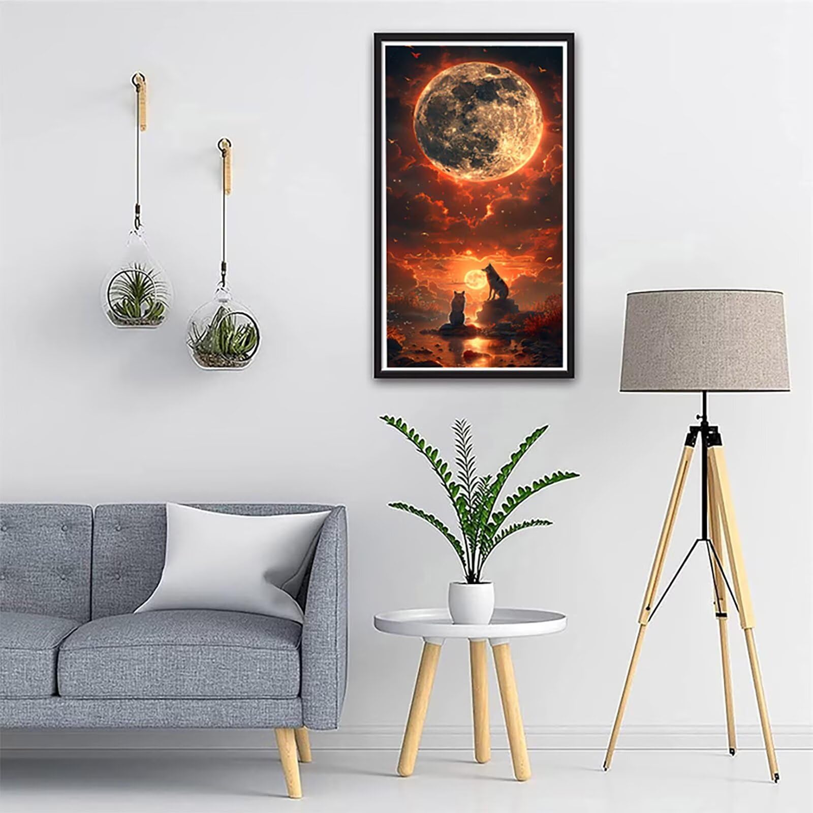Dipingere con i Numeri Adulti Tramonto, Dipingere con i Numeri Animale, Fai da te Paint by Numbers per Principianti, Hobby Creativi Adulti, Painting by Numbers per Decorazioni Casa 70x140cm 4-6414
