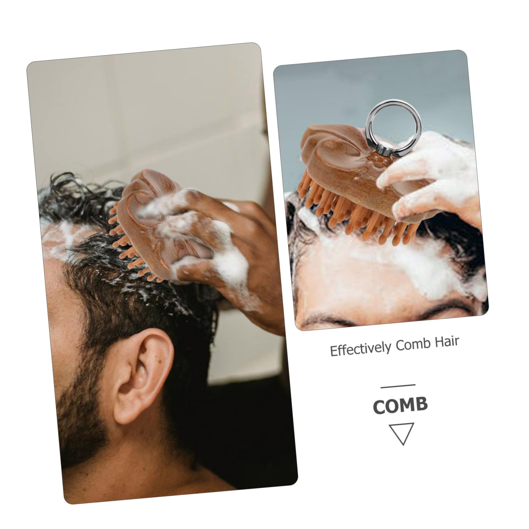 Beavorty Lot De 3 Peignes À Cheveux En Bois Naturel Pour Cheveux Lisses Et Arrondis Pour Le Cuir Chevelu Le Cou Et Le