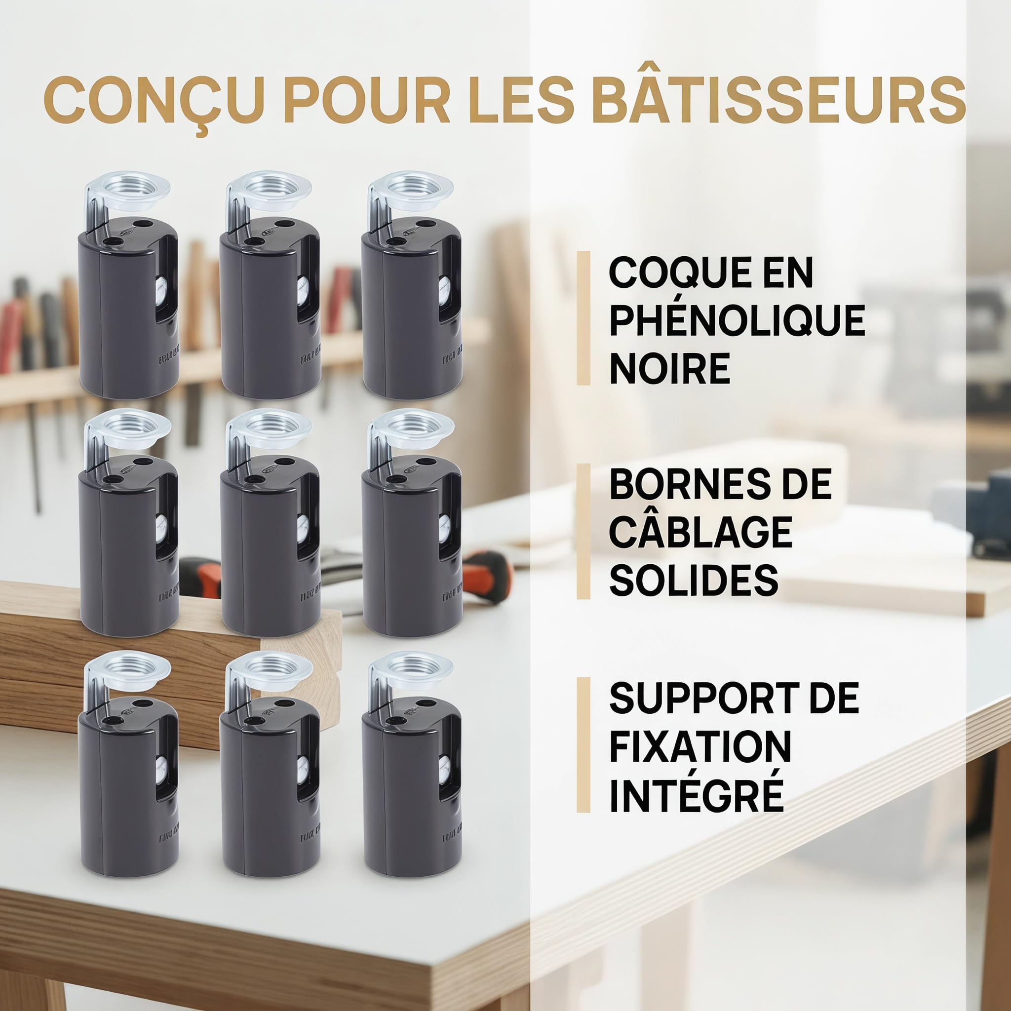 18 Bases De Prises De Lampe De Bougie E14 Pour Lustre Et Applique Murale | Douille e14 a Embase Lampe Lustre Pour Applique Murale Et Lampe Installation Facile Pour Maison Bureau Et Patio Douille Lampe