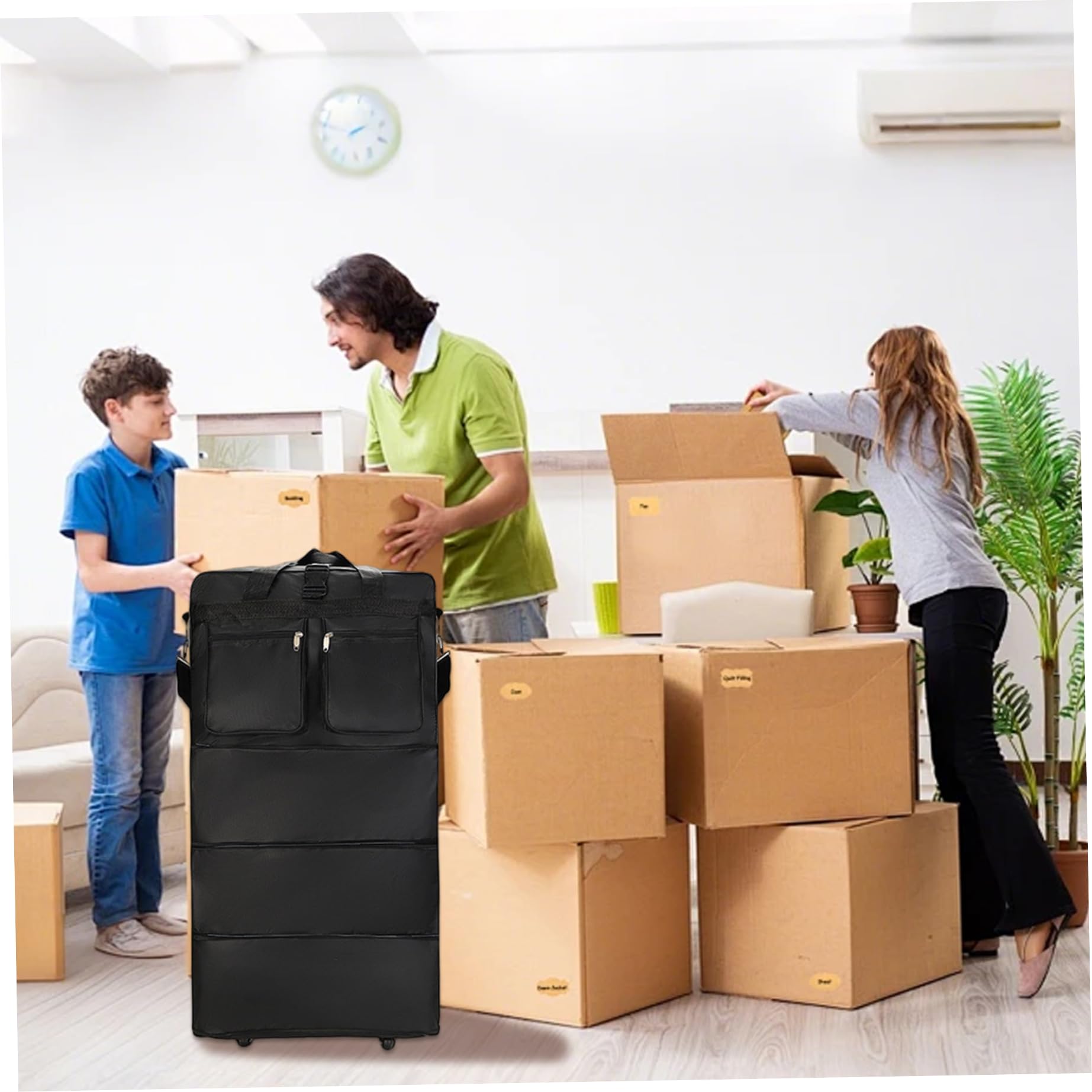 Bagagli pieghevoli, borsa da viaggio pieghevole impermeabile con valigia pieghevole a 3 livelli con maniglia per ruote e tracolla espandibile