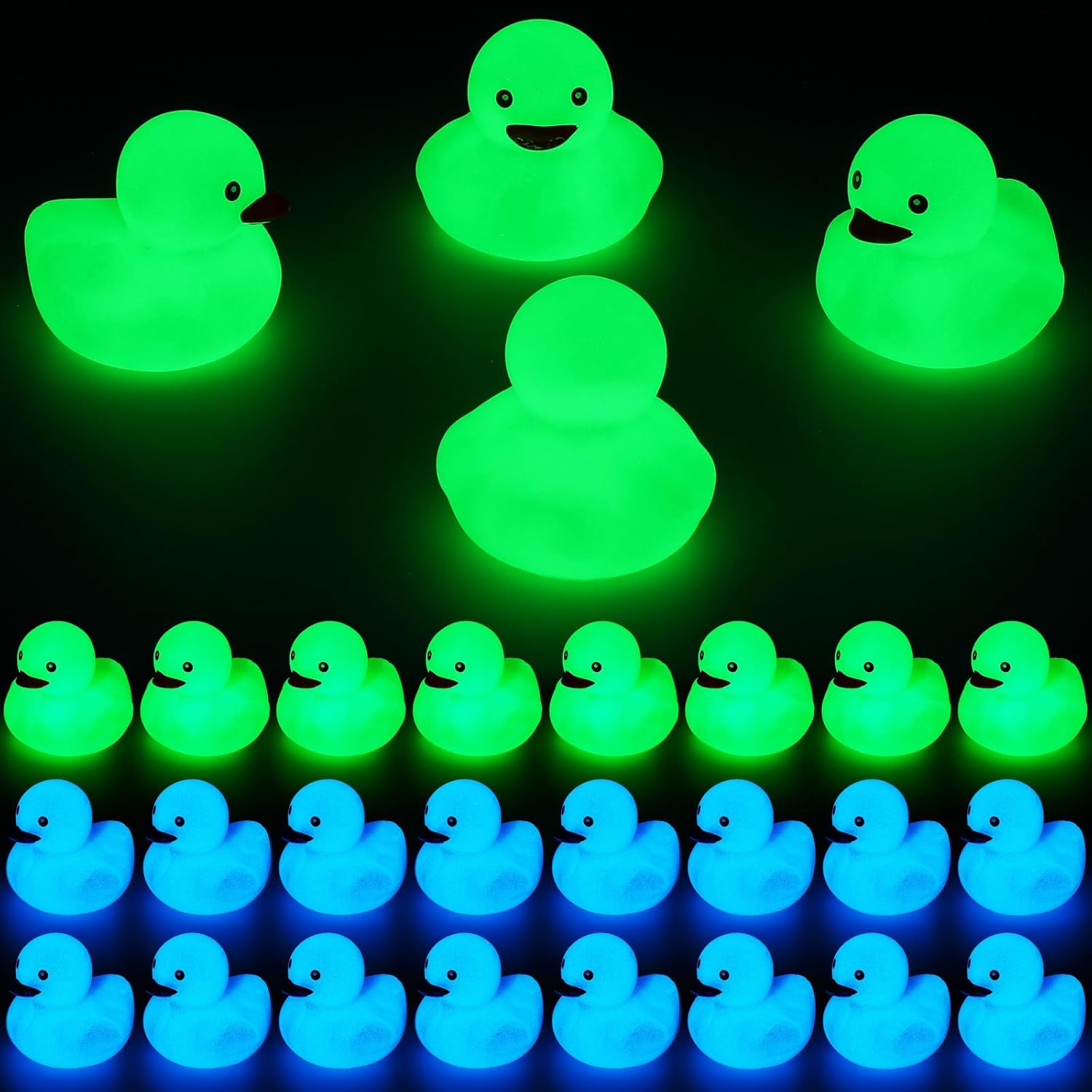 Tradder 2 Inch Glow in The Dark Rubber Ducks Glow Bath