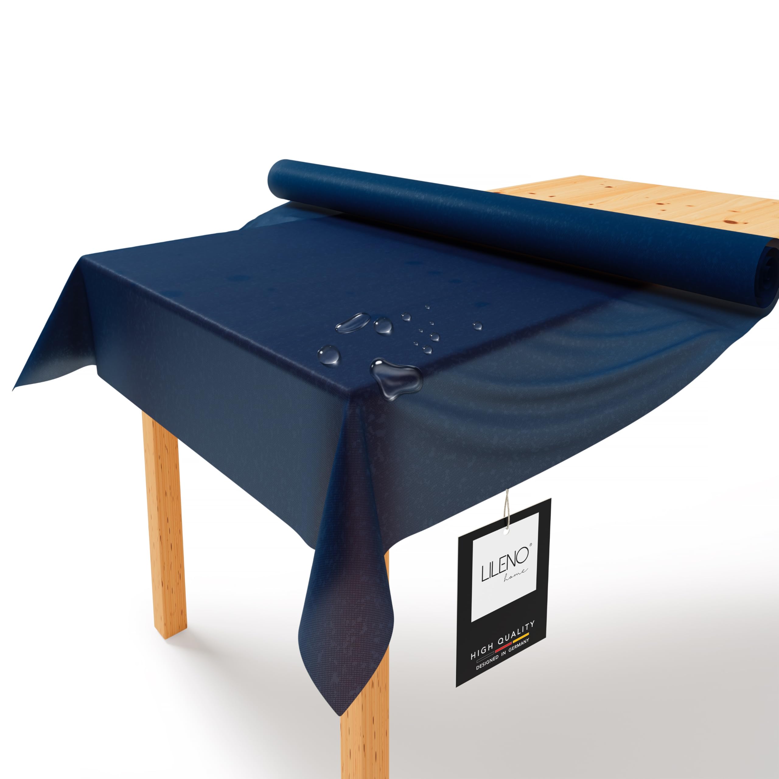 LILENO HOME Tischdeckenrolle - Tischdecke aus Vlies - Stoffähnlich, abwaschbare Tischdecke als Rolle, Meterware Tischtuchrolle - Einweg Papiertischdecke Rolle Alternative