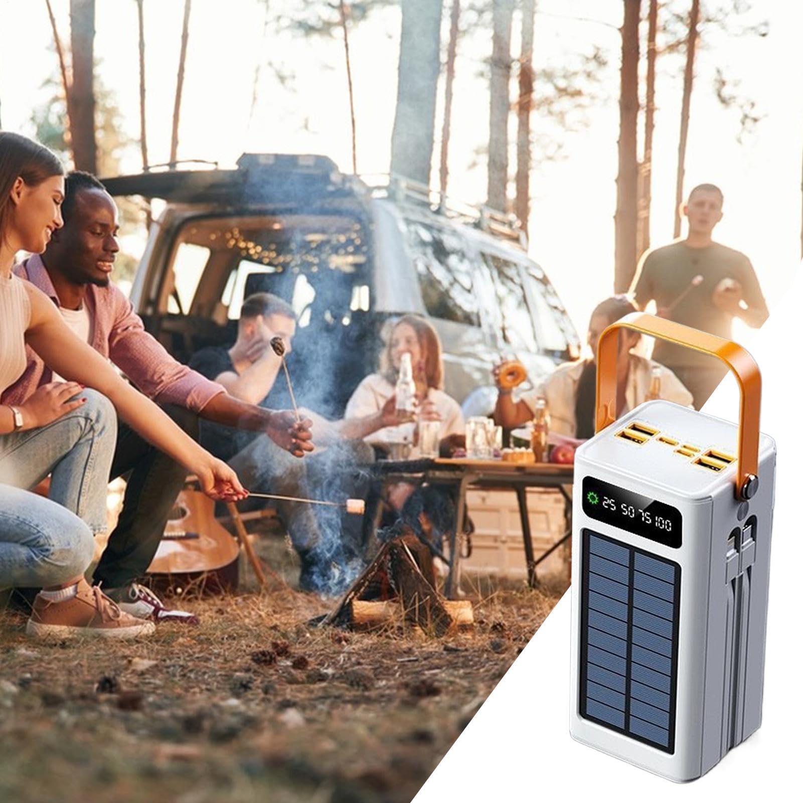 Chargeur solaire : boîtier PC de haute capacité, support de charge rapide