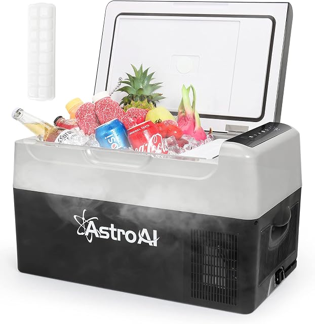 AstroAI Car Refrigerator 22 Litre, Portable Car Fridge Freezer for Truck, RV, Boat, Camping and Travel, 12/24V DC and 230 AC, -20 to 20
