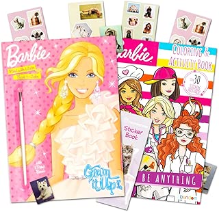 Barbie Paint With Water Book Set with Paint Brush With Stickers - coolthings.us