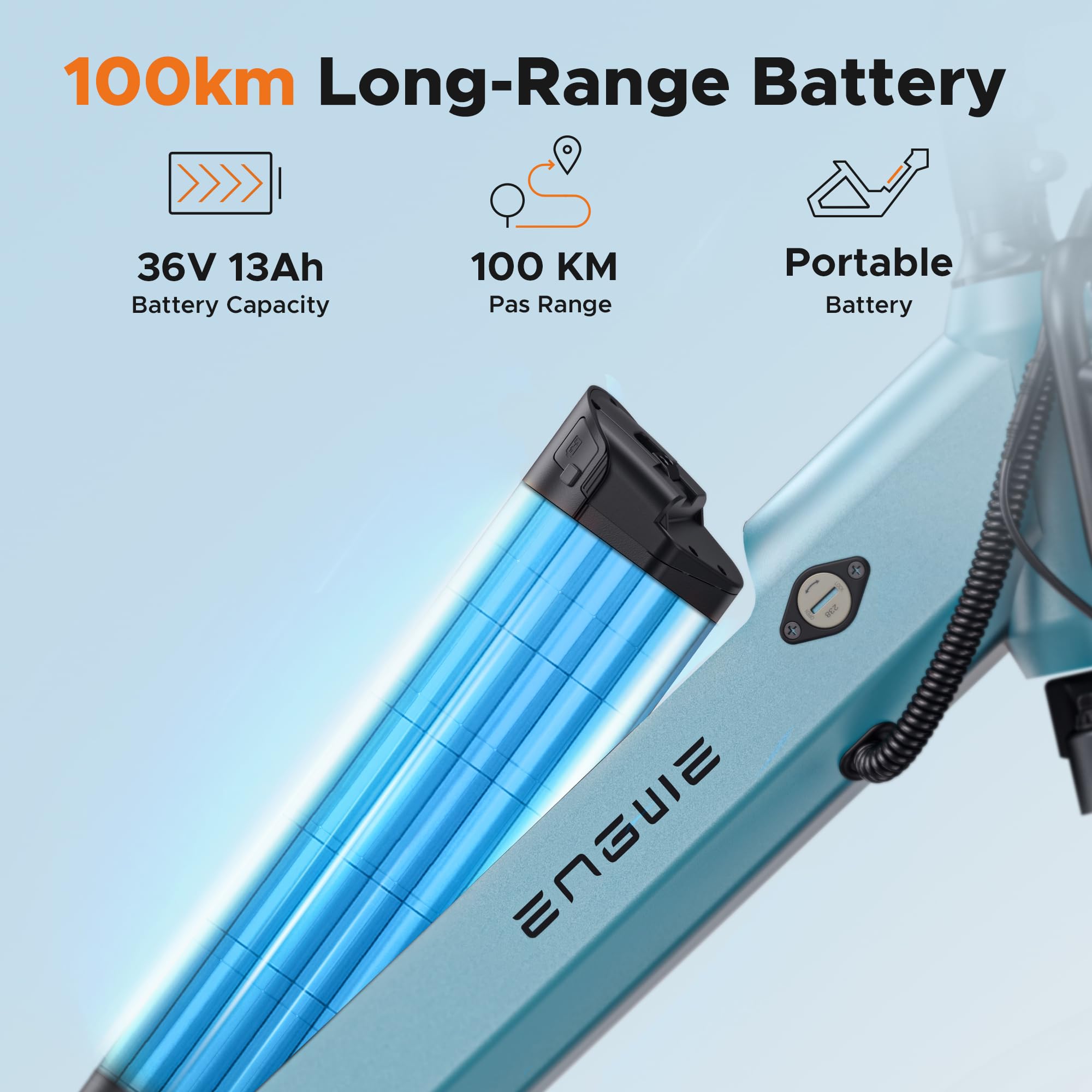 ENGWE Velo Electrique-avec Application et Batterie 36 V 13 Ah, Capteur de Couple et Frein à Huile Hydraulique, Pneus 27,5" x 1,75", Moteur 250 W et 25 km/h, Autonomie jusqu'à 120 km, P275 SE