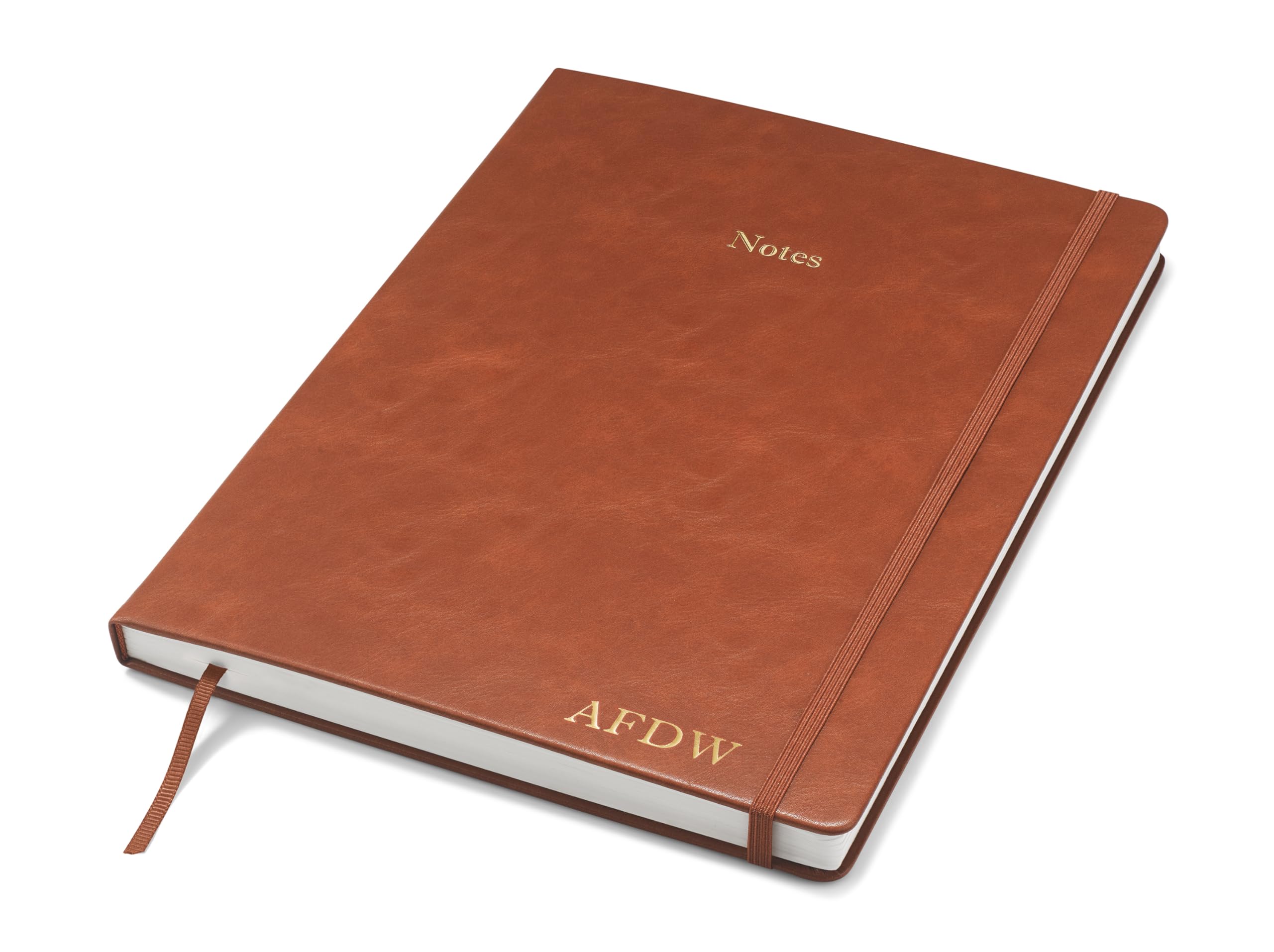Wykeham's Executive Notebook – 8.5" x 12" – Customization Available (Personalised Chestnut – Lined)