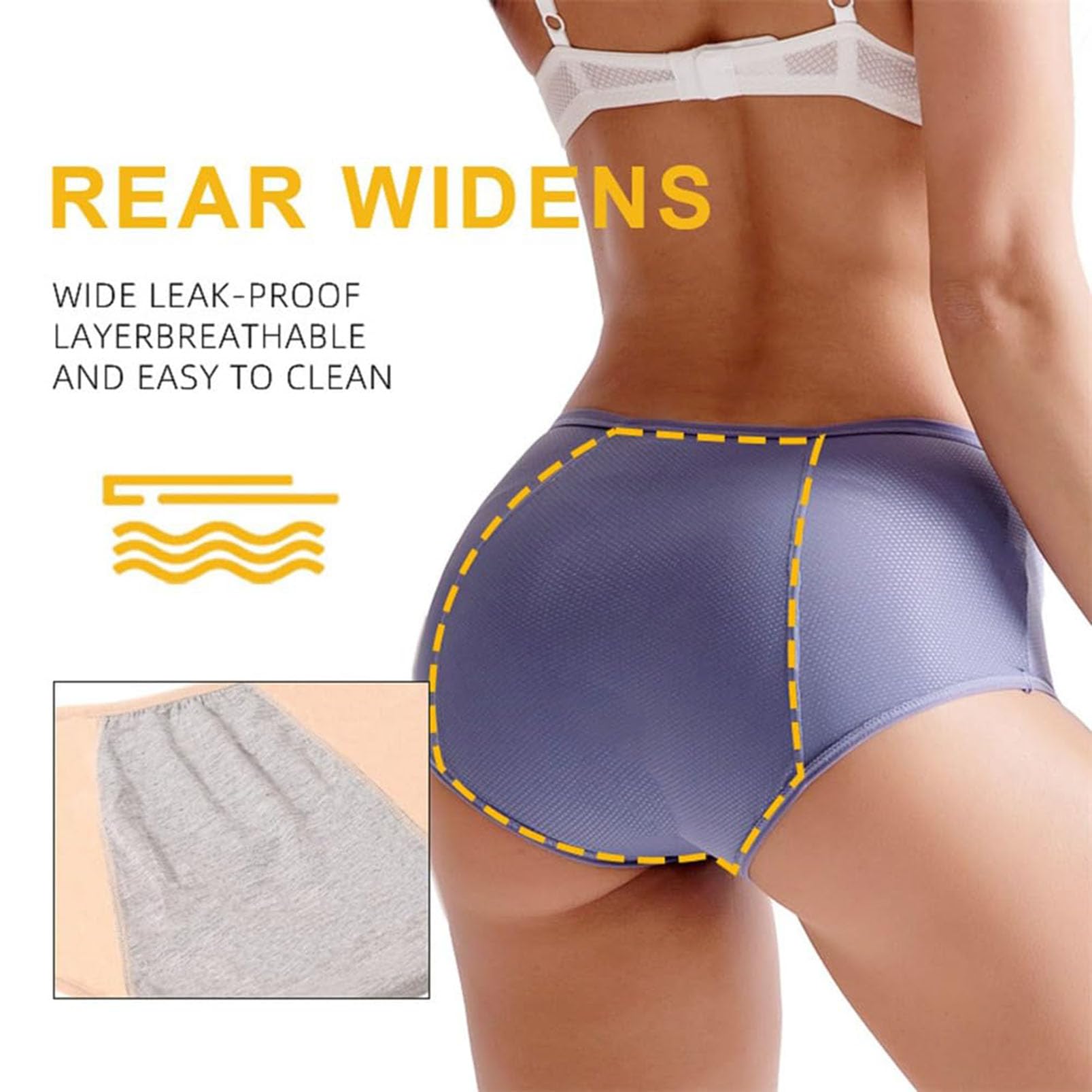 Braguitas A Prueba de Fugas, Bragas Menstruales Absorbentes Incontinencia, Braguitas antifugas Plus Size Comfort, Ropa Interior de Protección de Incontinencia de Mujeres