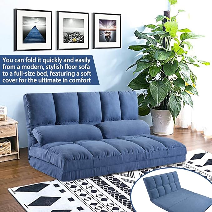 Merax Floor Sofa Bed, Foldable Sleeper Sofa Bed, Adjustable