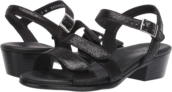 Женские сандалии SAS Savanna Adjustable Heeled Sandal, цвет: Чёрный — фото 1