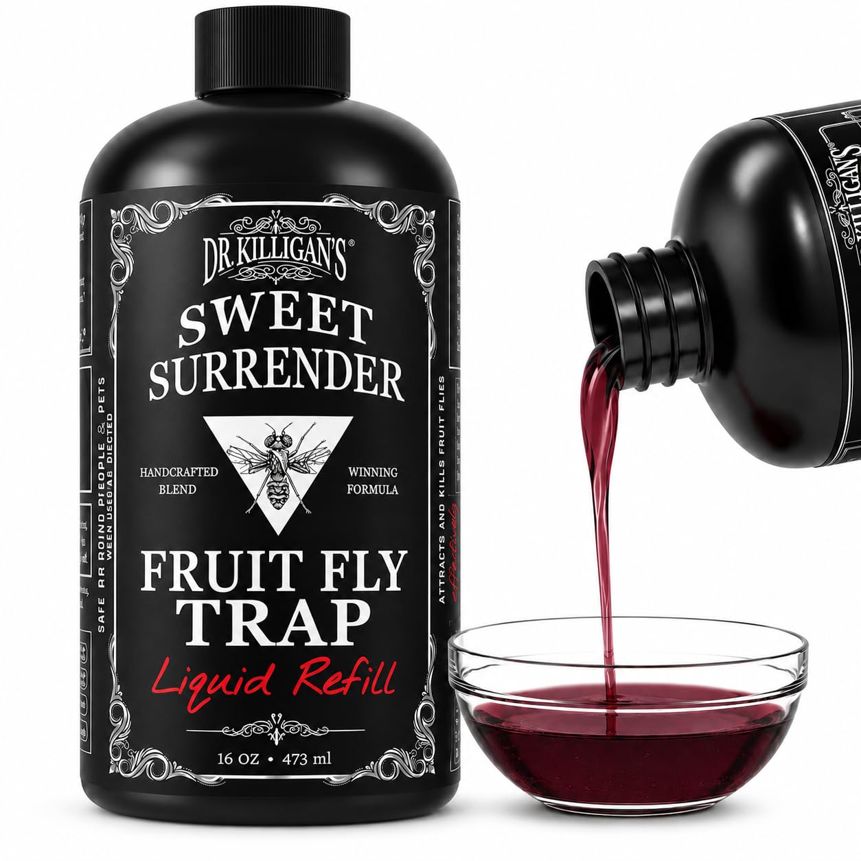 Dr. Killigan’s 16oz Liquid Lure Refill for Fruit Fly Traps for Indoors