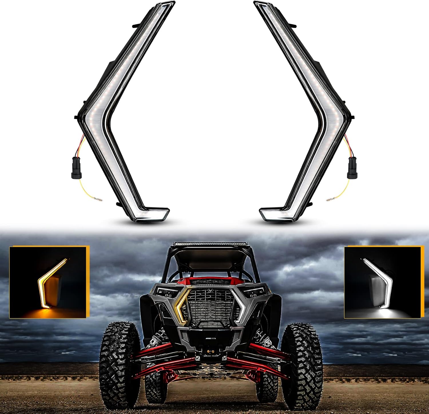 BESTZHEYU RZR XP 1000 Fang Lights LED RZR XP Fang Acccent