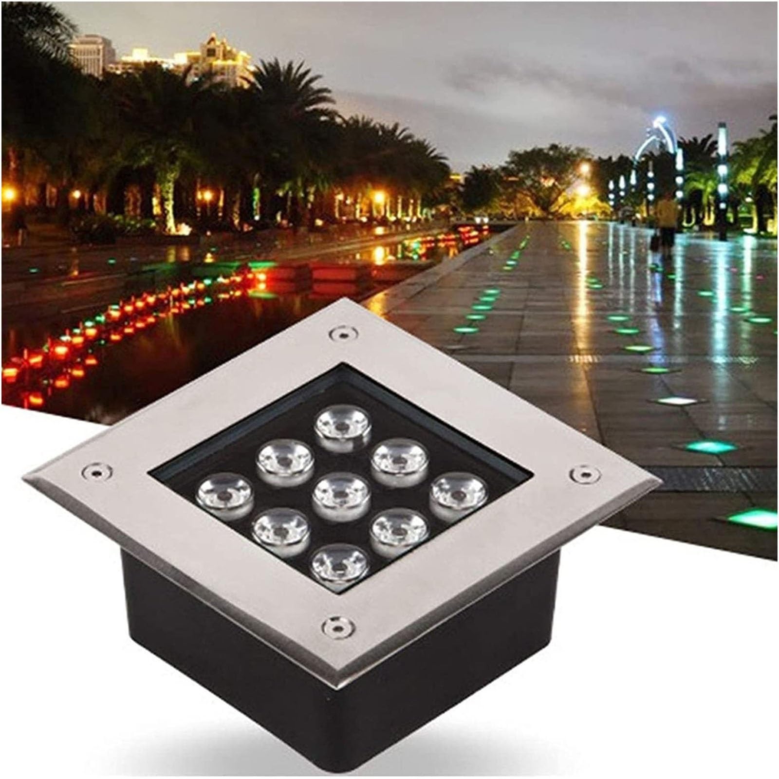 Lampes de sol extérieures de haute qualité avec LED carrée encastrée et étanche IP67