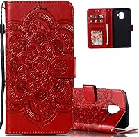 Vista 1 de LEECOCO for Samsung A6 2018 Case Mandala Embossing Luxury PU Leather Flip Notebook Wallet Bookstyle Magnetic Stand Card Slot Folio Bumper Protection