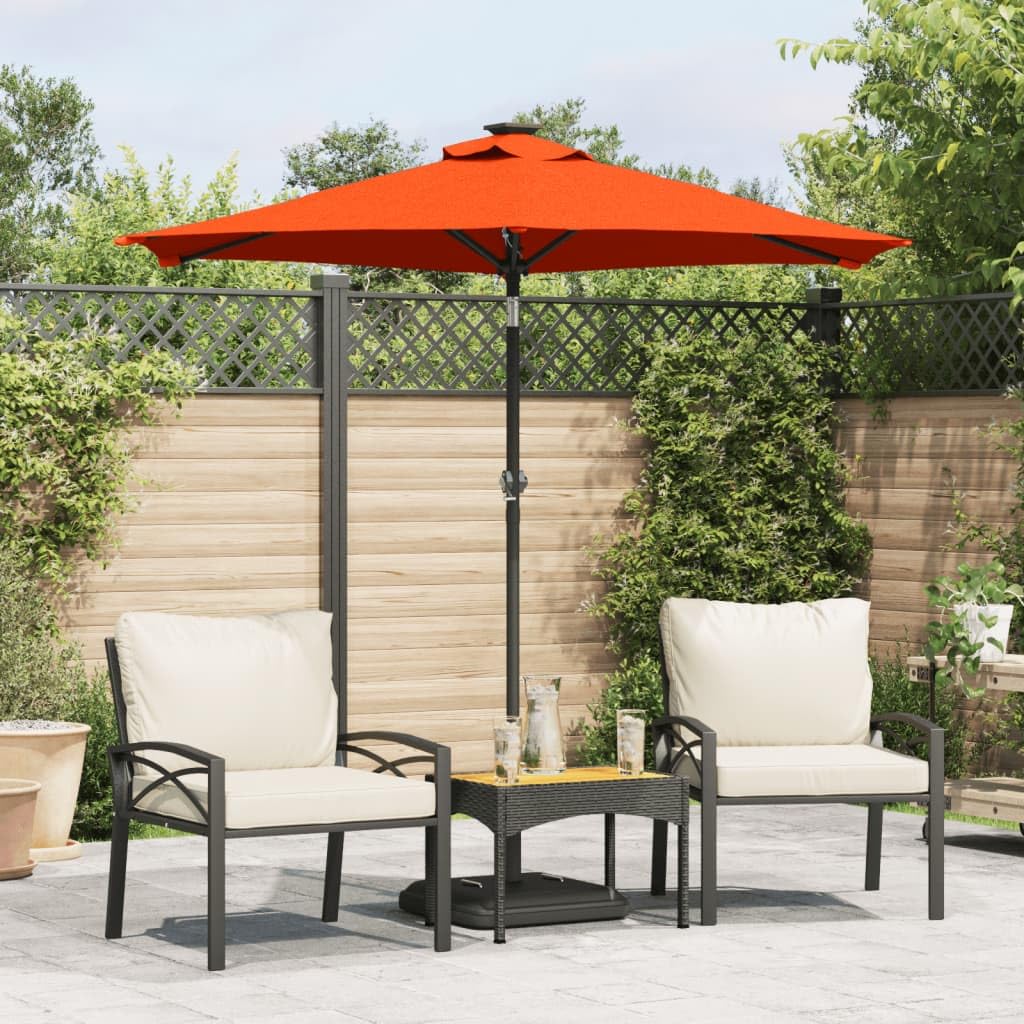 SYDE Parasol ogrodowy ze stalowym słupkiem z terakoty 225x225x212 cm