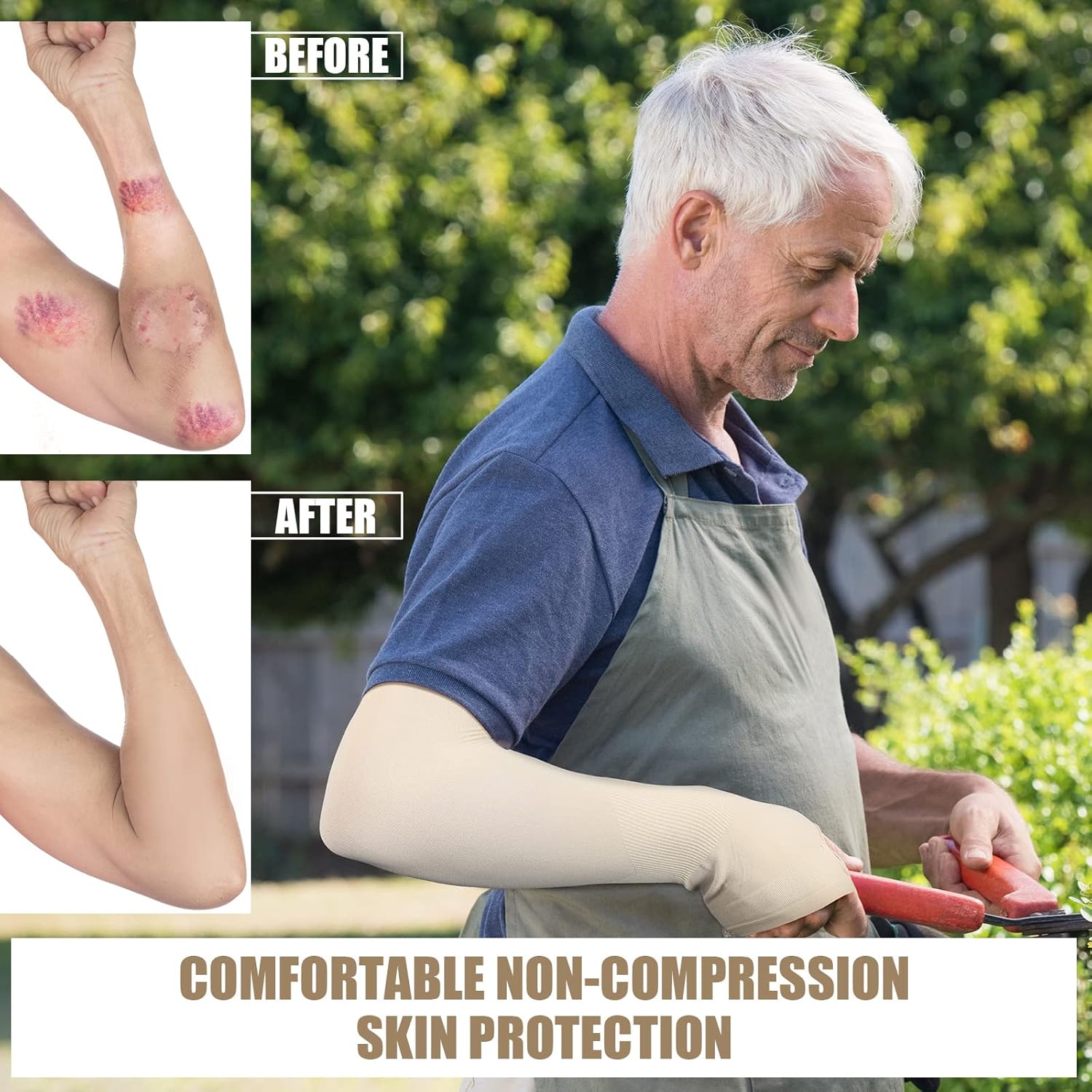 8 Pairs Elderly Skin Protector Sleeves Thin Skin Tear Arm