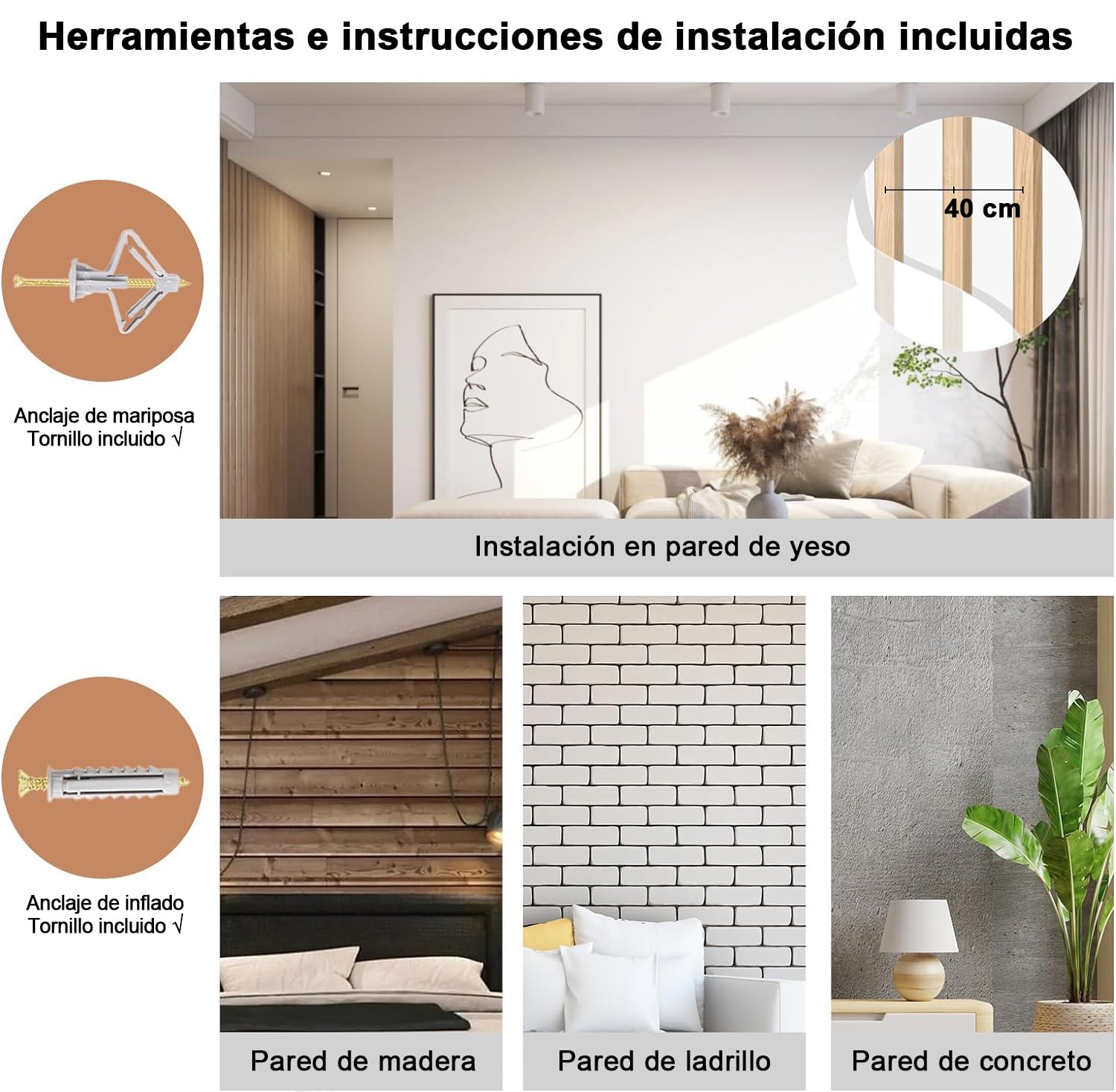 FUKUMARU Cama Pared Gato, De Madera Maciza de Caucho, Estante de Pared Flotante con Alfombrilla de sisal para Gatos, estantes Colgantes de Madera Maciza de Goma de 2 cm de Grosor, 40 x 25 cm | Estante flotante de madera maciza de goma con instalación mejo