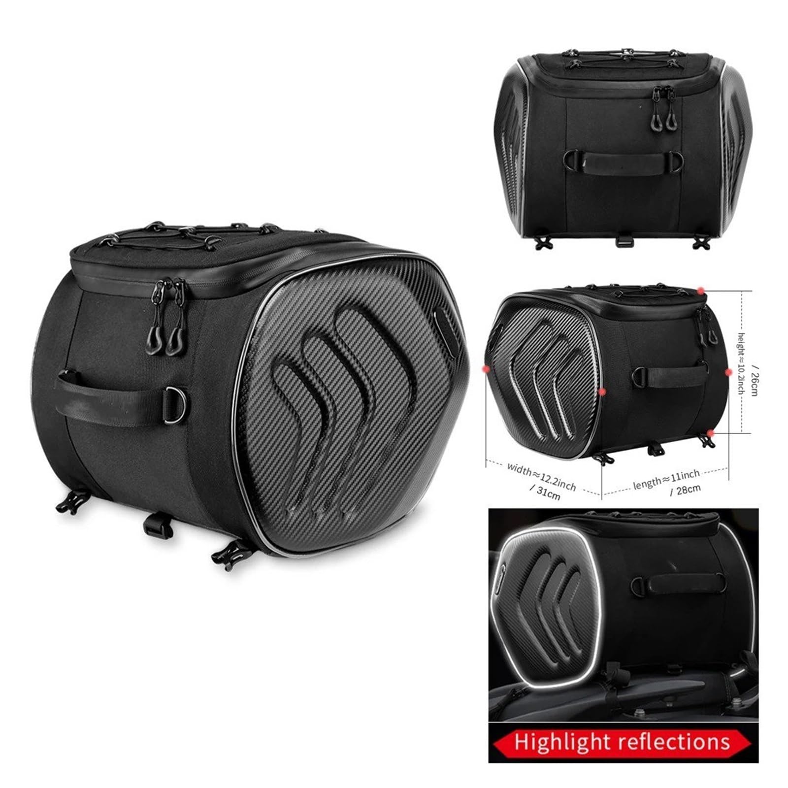 Borsa Moto Borsa Anteriore Per Scooter Moto 20 Litri Borse Casco Ciclismo Sedile Posteriore Grande Capacità Altamente Riflettenti Selle Moto Bagagli