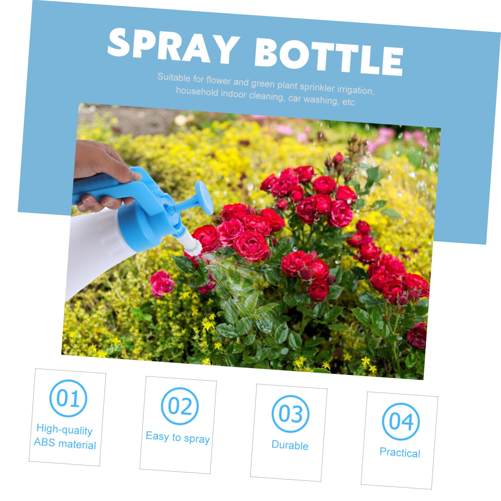 BESPORTBLE 1pc Multi-Functional Car Wash Sprayer Manual Pump Bottle for Garden Watering Pet Bathing and Cleaning Durable and Versatile Spray Cleaner