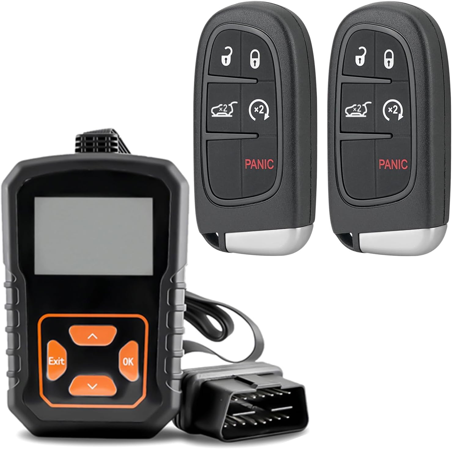 GQ4-54T DIY Key Fob Replacement kit with OBD Tool for Jeep Cherokee 2014 2015 2016 2017 2018 Keyless Entry Remote
