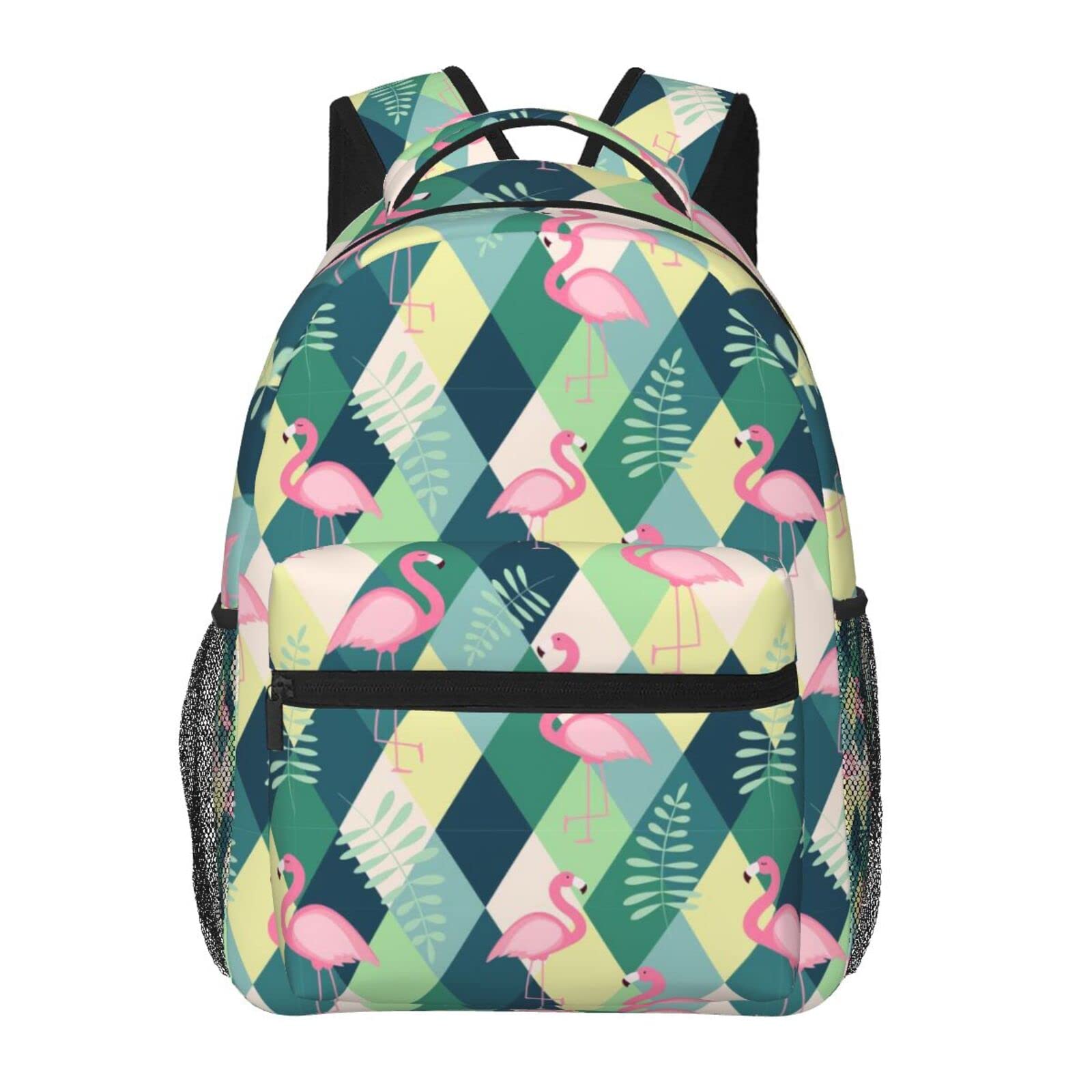 Sac à dos de voyage pour ordinateur portable femme léger avec motif flamant rose - 8